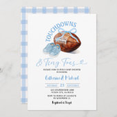 Touchdown & Tiny Toes Football Milk Baby Dusche Einladung (Vorne/Hinten)