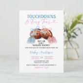 Touchdown & Tiny Toes Football Milk Gender Reveal Einladung (Stehend Vorderseite)