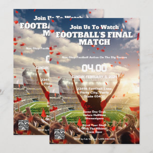 Touchdown-Triumph-Fußball-Finale-Einladung Einladung