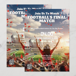 Touchdown-Triumph-Fußball-Finale-Einladung Einladung