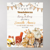 Touchdown und Tiny Toes Babydusche Begrüßungszeich Poster (Vorne)