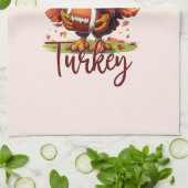 Touchdown und Türkei-Erntedank Geschirrtuch (Gefaltet)