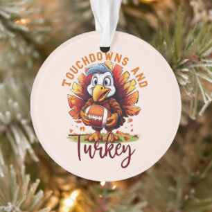 Touchdown und Türkei-Erntedank Ornament
