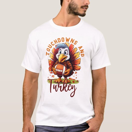 Touchdown und Türkei-Erntedank T-Shirt (Vorderseite)