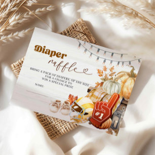 Touchdown und Winzling Toes Babydusche Windelwinde Begleitkarte