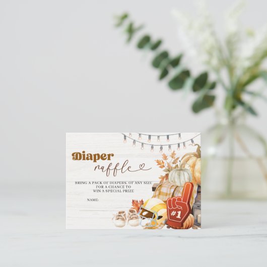 Touchdown und Winzling Toes Babydusche Windelwinde Begleitkarte (Stehend Vorderseite)