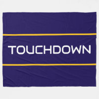 TOUCHDOWN Weißer Text Golden Orange Navy Streifen 