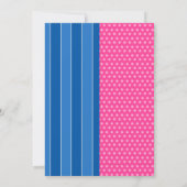 Touchdowns oder Tutus Blue Pink Gender Reveal Part Einladung (Rückseite)