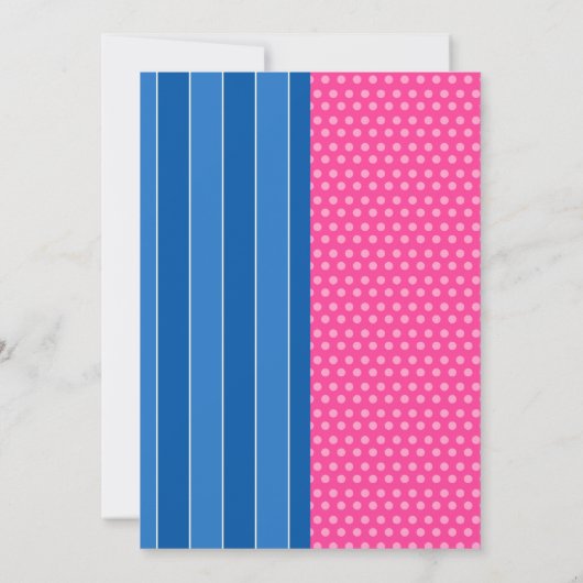 Touchdowns oder Tutus Blue Pink Gender Reveal Part Einladung (Rückseite)