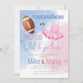 Touchdowns oder Tutus Einladung (Vorderseite)