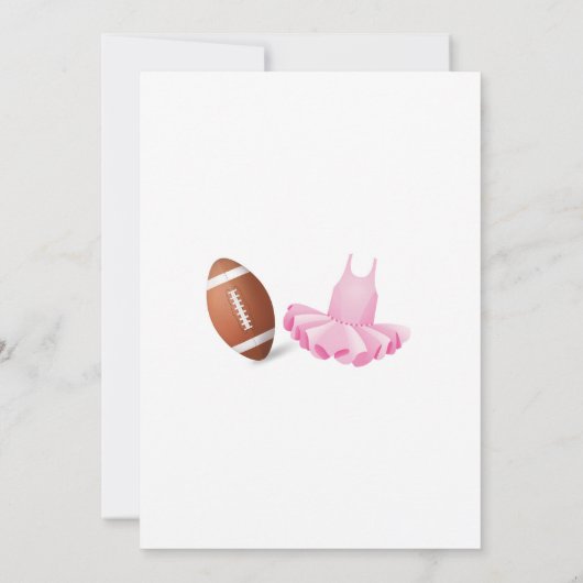 Touchdowns oder Tutus Einladung (Rückseite)