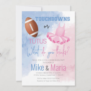 Touchdowns oder Tutus Einladung