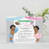 Touchdowns oder Tutus-Gender-Aufdeckung Einladung (Stehend Vorderseite)