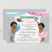 Touchdowns oder Tutus-Gender-Aufdeckung Einladung (Vorne/Hinten)