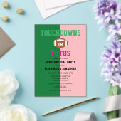 Touchdowns oder Tutus Gender Reveal Acryleinladungen (In Situ (Hochzeit))