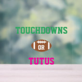 Touchdowns oder Tutus Gender Reveal Acrylschild (Neutral)