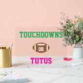 Touchdowns oder Tutus Gender Reveal Acrylschild (Hochzeit)