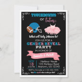TOUCHDOWNS ODER TUTUS Gender Reveal Baby Shower Einladung (Vorderseite)