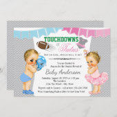 Touchdowns oder Tutus Gender Reveal Baby Shower Einladung (Vorne/Hinten)