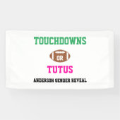 Touchdowns oder Tutus Gender Reveal Banner (Horizontal)