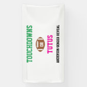 Touchdowns oder Tutus Gender Reveal Banner (Vertikal)