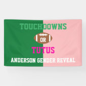 Touchdowns oder Tutus Gender Reveal Banner (Horizontal)