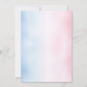 Touchdowns oder Tutus Gender Reveal Diaper Party Einladung (Rückseite)