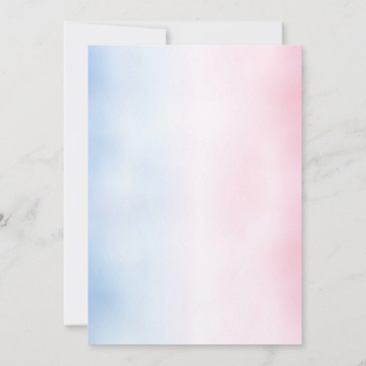 Touchdowns oder Tutus Gender Reveal Diaper Party Einladung (Rückseite)