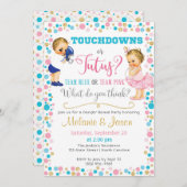 Touchdowns oder Tutus Gender Reveal Einladung (Vorne/Hinten)