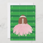 Touchdowns oder Tutus Gender Reveal Einladung (Rückseite)