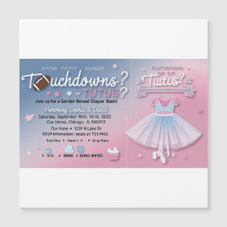 Touchdowns oder Tutus Gender Reveal Einladung | Di