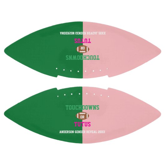 Touchdowns oder Tutus Gender Reveal Football (Paneele)