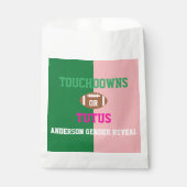Touchdowns oder Tutus Gender Reveal Geschenktütchen (Vorderseite)