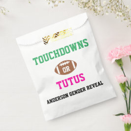 Touchdowns oder Tutus Gender Reveal Geschenktütchen