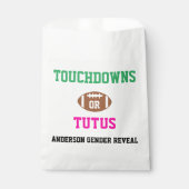 Touchdowns oder Tutus Gender Reveal Geschenktütchen (Vorderseite)