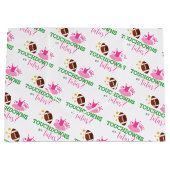 Touchdowns oder Tutus Gender Reveal Große Geschenktüte (Vorderseite)