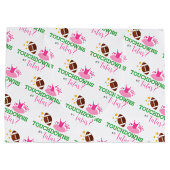 Touchdowns oder Tutus Gender Reveal Große Geschenktüte (Rückseite)