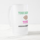 Touchdowns oder Tutus Gender Reveal Mattglas Bierglas (Vorderseite Links)