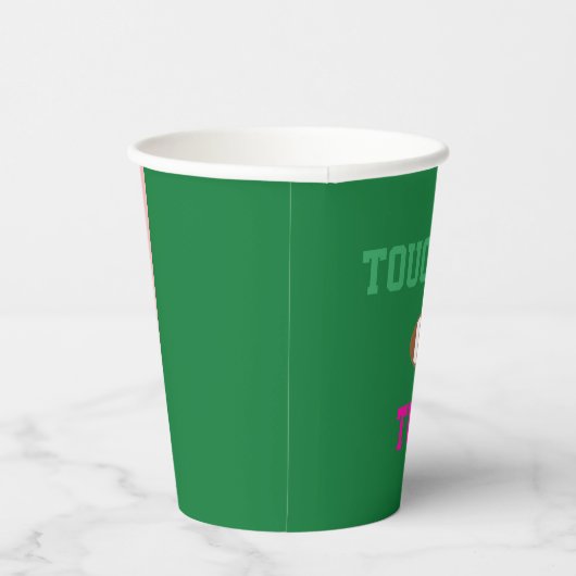 Touchdowns oder Tutus Gender Reveal Pappbecher (Rechts)