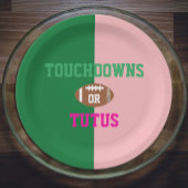 Touchdowns oder Tutus Gender Reveal Pappteller