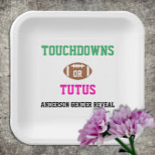 Touchdowns oder Tutus Gender Reveal Pappteller