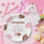 Touchdowns oder Tutus Gender Reveal Pappteller (Party)