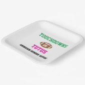 Touchdowns oder Tutus Gender Reveal Pappteller (Gewinkelt)