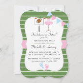 Touchdowns oder Tutus Gender Reveal Party Einladun Einladung (Vorderseite)