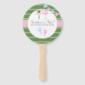 Touchdowns oder Tutus Gender Reveal Party Fächer (Vorderseite)