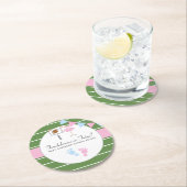 Touchdowns oder Tutus Gender Reveal Party Runder Pappuntersetzer (Vor Ort)