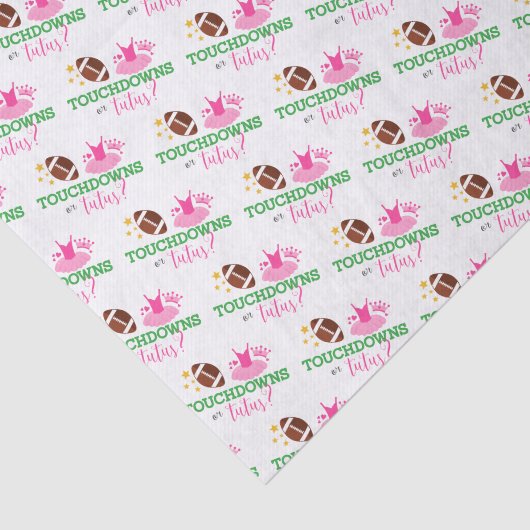 Touchdowns oder Tutus Gender Reveal Party Seidenpapier (Ausschnitt)
