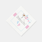 Touchdowns oder Tutus Gender Reveal Party Serviette (Ecke)