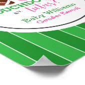 Touchdowns oder Tutus Gender Reveal Poster (Ecke)