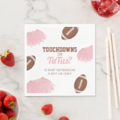 Touchdowns oder Tutus Gender Reveal Serviette (Beispiel)